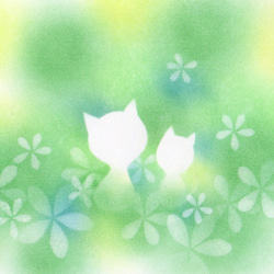 光の花ーグリーン(パステル原画) 1枚目の画像