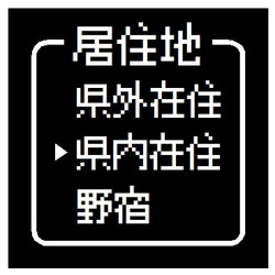 ゲーム風 他県ナンバー 居住地 県内在住 おもしろ カー マグネットステッカー 1枚目の画像