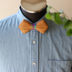 『WOODEN BOW TIE 素材:真桜』 2枚目の画像