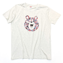 [1点限りサンプル品] flower bear(smile) T unisex XLサイズ 1枚目の画像