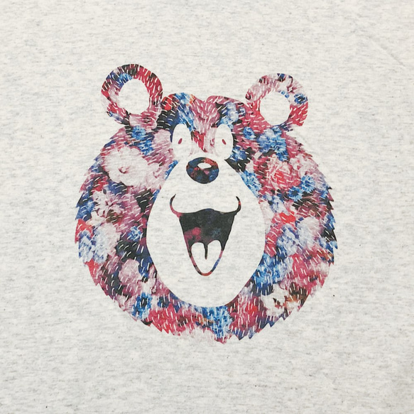 [1点限りサンプル品] flower bear(smile) T unisex XLサイズ 2枚目の画像