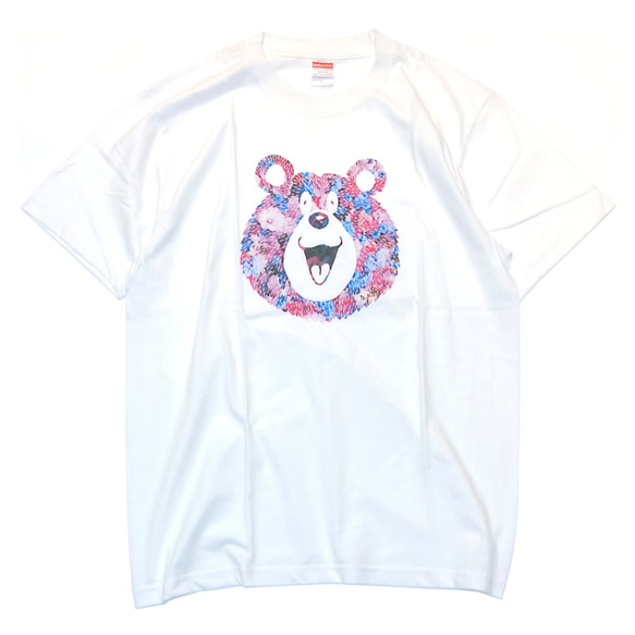 [1点限り] flower bear(smile) T unisex Lサイズ 1枚目の画像