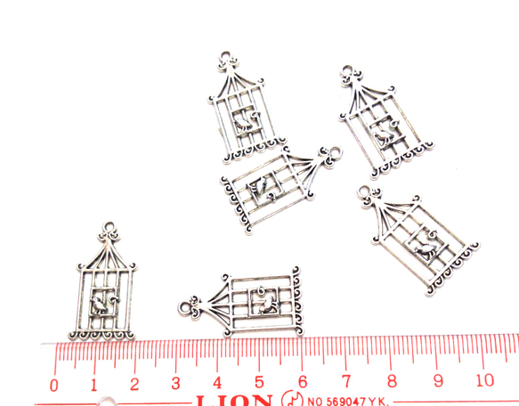 鳥かごチャーム ２４個 1枚目の画像