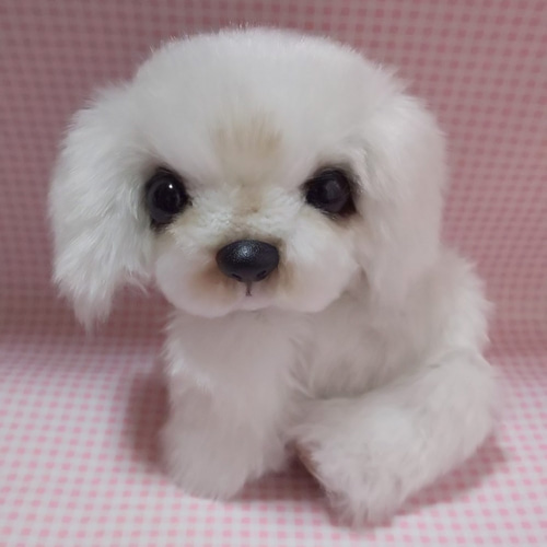 ふわふわぬいぐるみ☆白い垂れ耳ないぬ☆子犬 ぬいぐるみ オハナ 通販