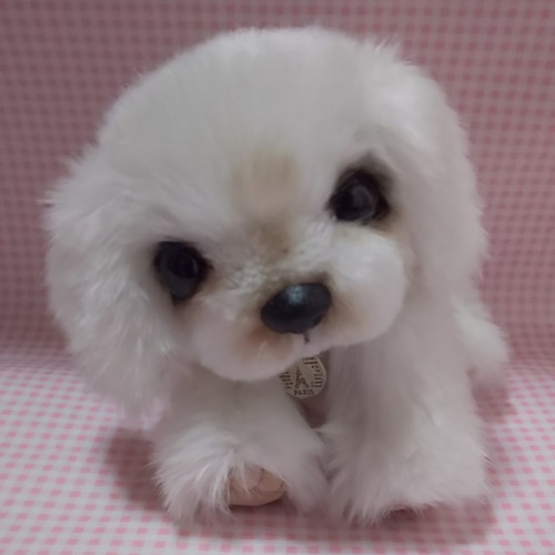 ふわふわぬいぐるみ☆白い垂れ耳ないぬ☆子犬 ぬいぐるみ オハナ 通販