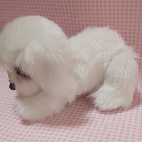 ふわふわぬいぐるみ☆白い垂れ耳ないぬ☆子犬 ぬいぐるみ オハナ 通販