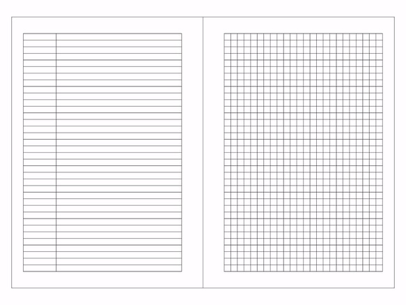 A5 / 方格筆記內頁 / 20孔 (介紙1.0 鋼筆適用紙) (二入組) 第3張的照片