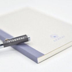 Leatai 32k blank notebook - Gray cover with delicate gauze 2枚目の画像