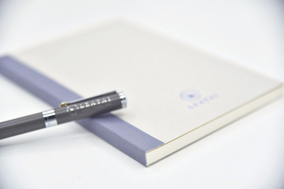 Leatai 32k blank notebook - Gray cover with delicate gauze 2枚目の画像