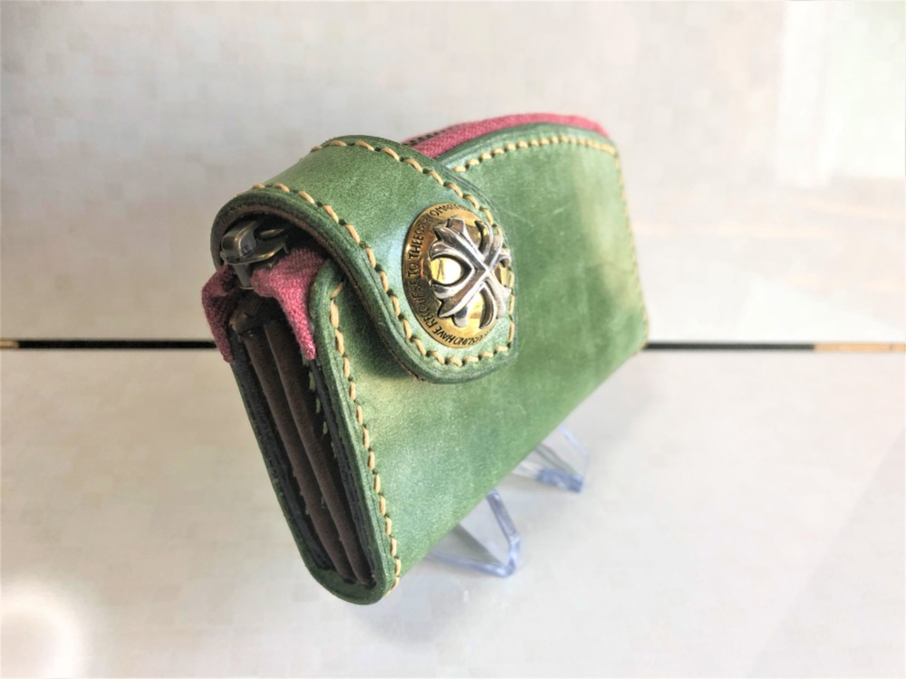 小さい　財布　小銭入れ　グリーン