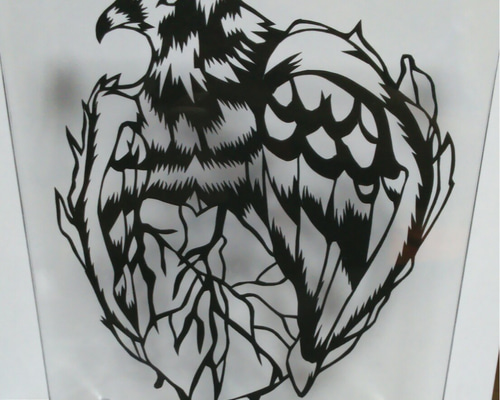 心臓と鳥【切り絵】 切り絵 関東平野 通販 2775094｜Creema(クリーマ)