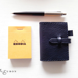 【Navy】Leather cover for RHODIA　No.10 【production on order】 第1張的照片