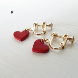 Small Heart Earrings（夾式耳環）◆B　Dye finish◆ 第3張的照片