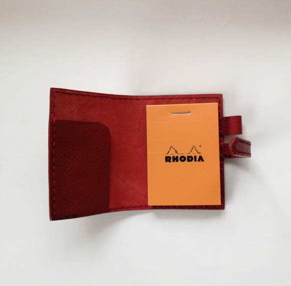 Leather cover for RHODIA No.10 Red【production on order】 第2張的照片