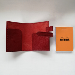 Leather cover for RHODIA No.10 Red【production on order】 第3張的照片