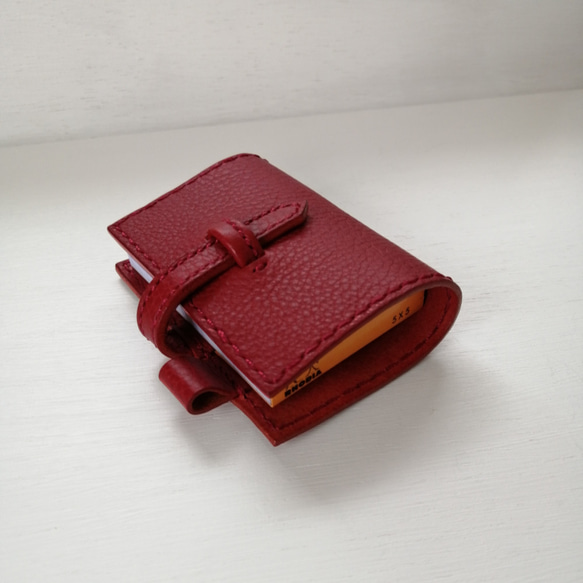 Leather cover for RHODIA No.10 Red【production on order】 第5張的照片