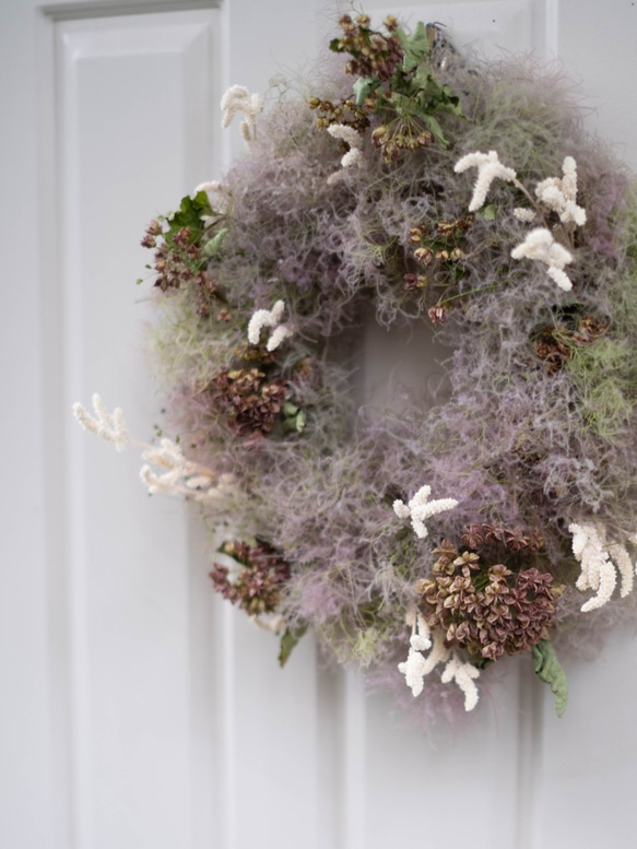 ナチュラルリース　スモークツリー ナチュラル】スモークツリーのリース リース Fleur du Neige 通販