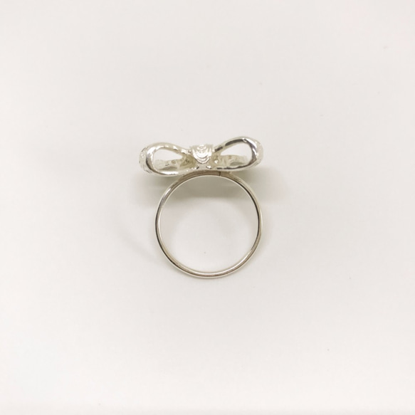 Lace Ribbon ring  レースのリボンの指輪　シルバー 5枚目の画像