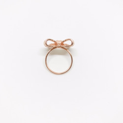 Lace Ribbon ring  レースのリボンの指輪　ピンクゴールド 3枚目の画像