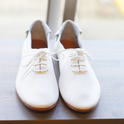 Handmade shoes 「Kitayama」White 第1張的照片