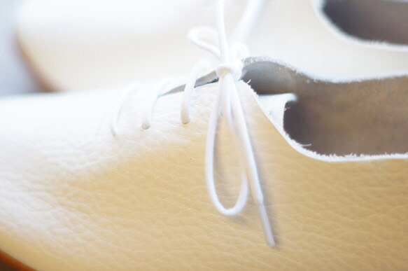 Handmade shoes 「Kitayama」White 第3張的照片