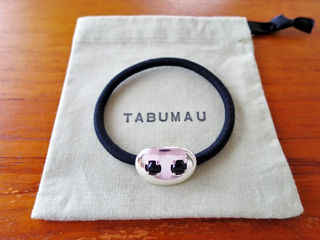 じゃらじゃら ヘアゴム 夏モノトーン♪パワーストーンオニキス✩.*˚