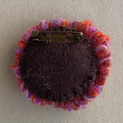 手紡ぎ糸のフックドラグ・ブローチ　FB-09 2枚目の画像