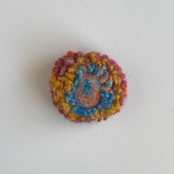手紡ぎ糸のフックドラグ・ブローチ　FB-09 3枚目の画像