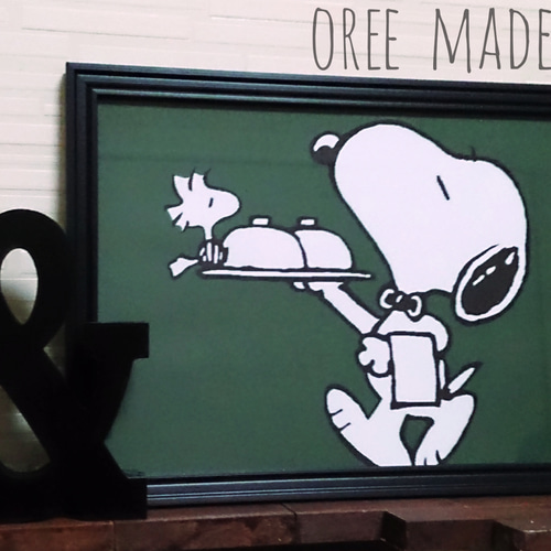 ヴィンテージ スヌーピーポスター☆額付き A4 その他インテリア雑貨