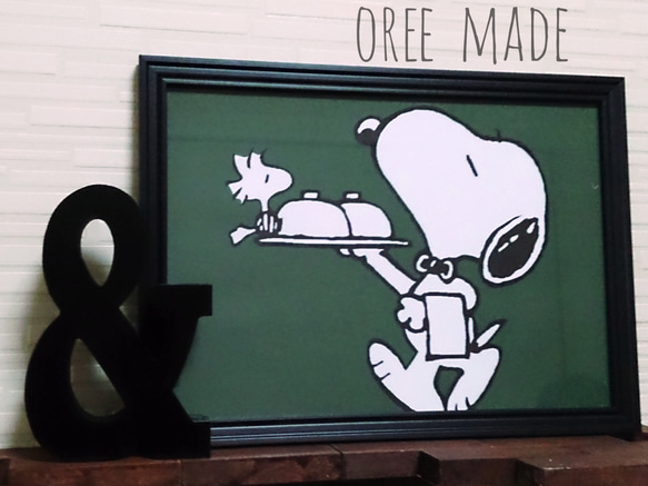 ヴィンテージ スヌーピーポスター☆額付き A4 その他インテリア雑貨