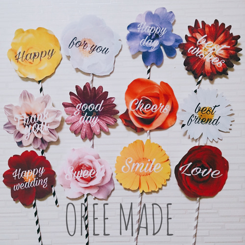 フォトプロップス♡12本セット(﹡ˆ﹀ˆ﹡)♡