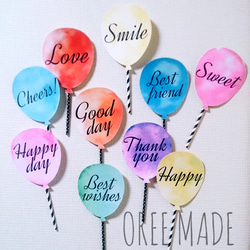 watercolorウェディングフォトプロップス12本セット☆結婚式☆ フォト