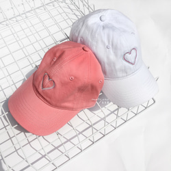レーザー光の刺繍古い帽子/野球帽/キャップ/白の愛 4枚目の画像