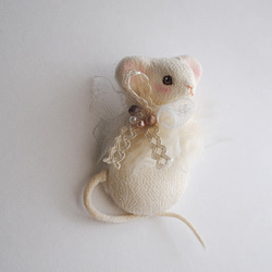 もふもふ動物ブローチ〈ネズミ〉子年2020 3枚目の画像