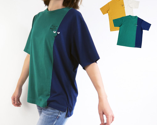 machatt マチャット リバーバイカラーTシャツ ブルーの通販 by
