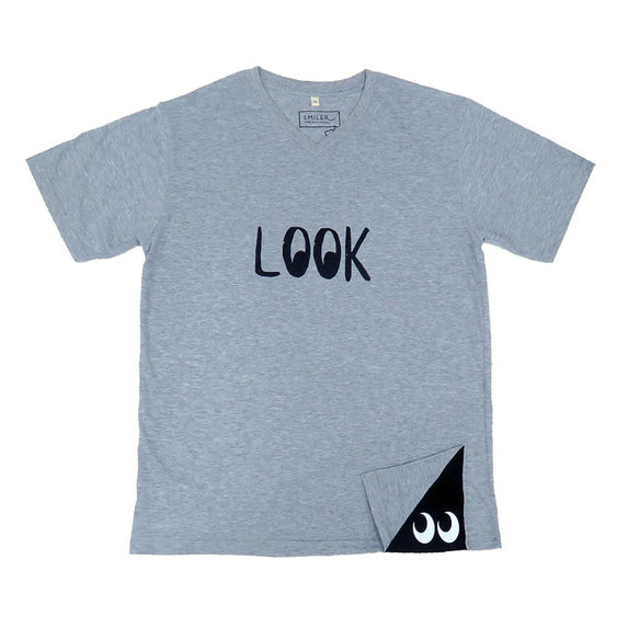 【LOOK】ちら見Tシャツ・グレー 1枚目の画像