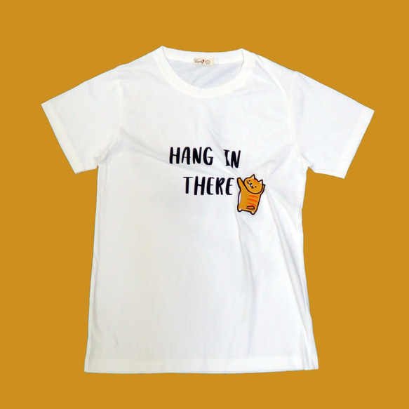 【Hang in There - CAT】第２弾！しわくちゃTシャツ 2枚目の画像