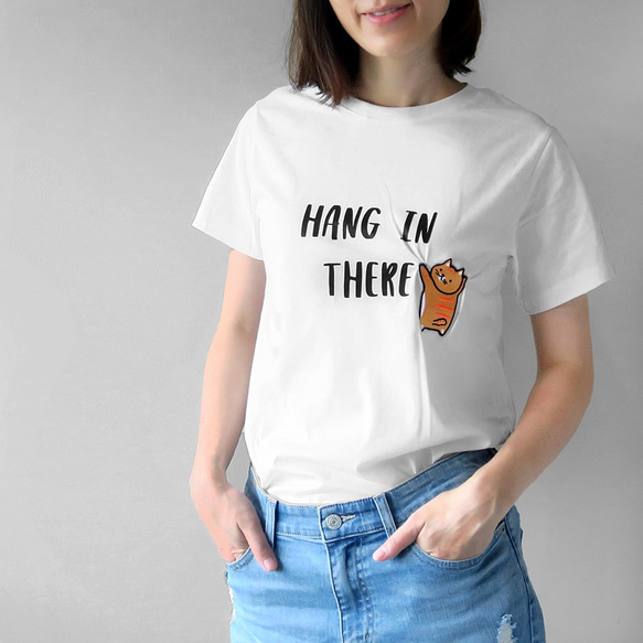 【Hang in There - CAT】第２弾！しわくちゃTシャツ 1枚目の画像