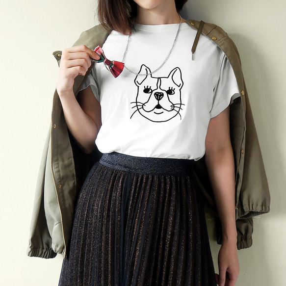 【DOG - フレンチブル】Deco Tシャツ 2枚目の画像