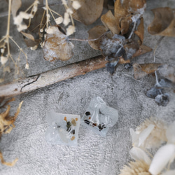 柔美系列--方塊霧白乾燥繡球花-灰 第1張的照片