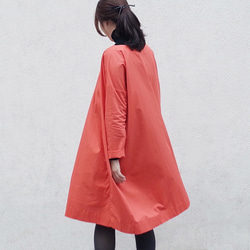 Oversized Dress - Reddish Orange 4枚目の画像