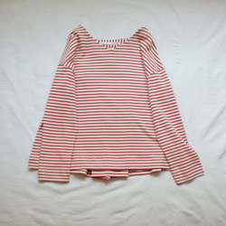 V-Neck Stripe Top Red - Purple Line 6枚目の画像