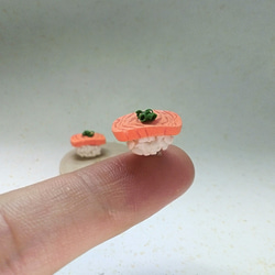 鮭魚握壽司  耳夾 第1張的照片