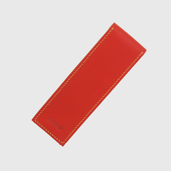 日式筆袋 真皮手縫 (紅色) 第2張的照片