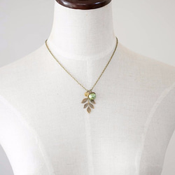 玻璃珍珠製榛果造型項鍊Glass Pearl Acorn Necklace 第3張的照片