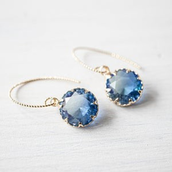 LeChaim Jewelry♦クリスタルドロップ♦ワイヤーフック♦ピアス 1枚目の画像