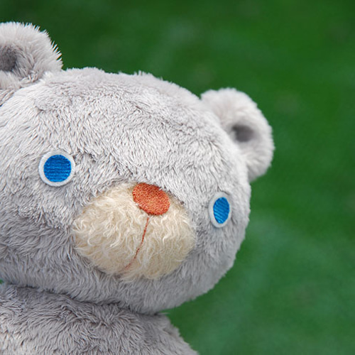 寝そべりくま（グレー）※受注製作となります ぬいぐるみ mofu mofu