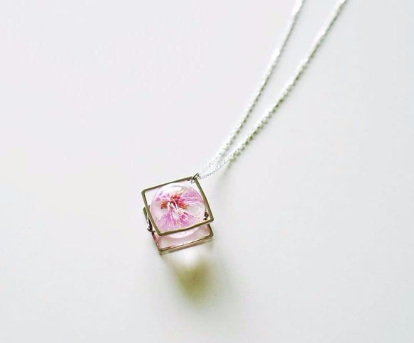 桜の季節 - 春の桜夢のようなマーブル限定シリーズは、//シルバー925の純銀製のネックレス 5枚目の画像