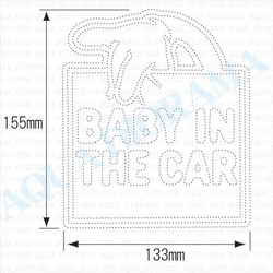 BABY IN CAR:ハンドデザイン/WH 2枚目の画像