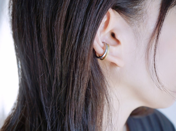 耳夾「基本款」金色（黃銅）男女通用款 第2張的照片